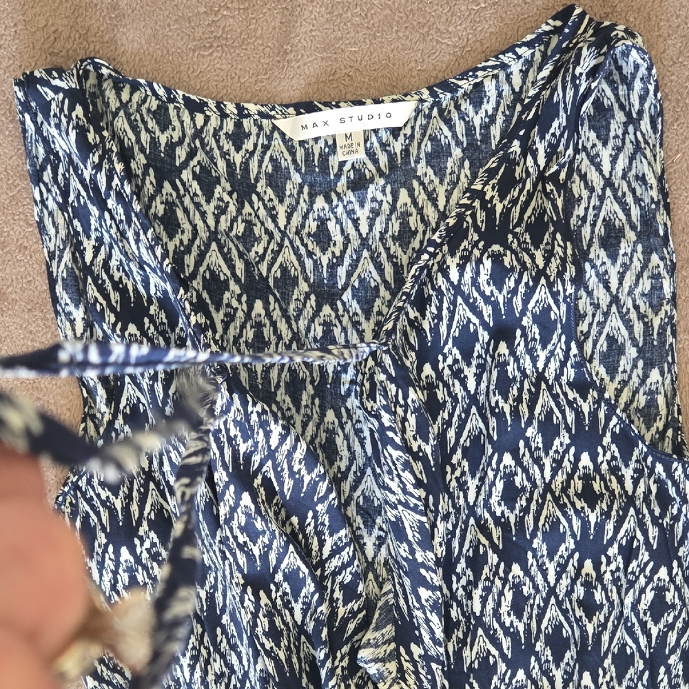 Max Studio Patterned Jumpsuit-Medium - image 4